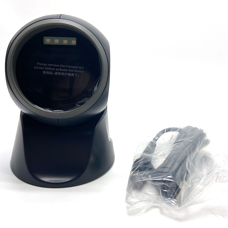 Leitor de código de barras qr com fio portátil usb 1d 2d scanner de código de barras omnidirecional