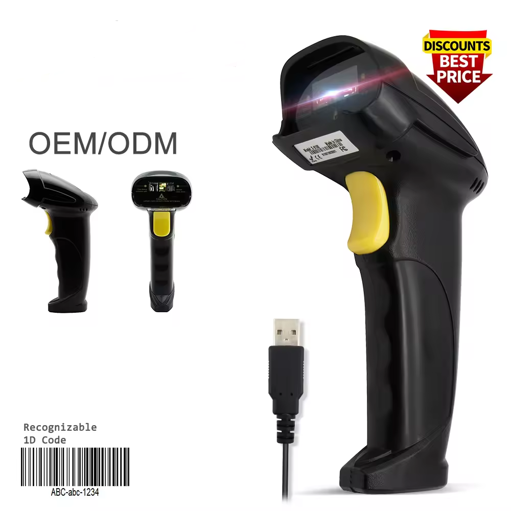 Laser CCD CMO Scan Wired Bar Code Scanners Leitor Corded Handheld 1D 2D QR Barcode Scanner Fornecedores X-9100