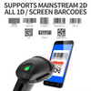 Leitor de código de barras portátil com tela de digitalização automática 1D 2D QR Code Scanner com fio X-760H